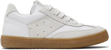 MM6 Maison Margiela 白色 & 驼色穿孔儿童运动鞋