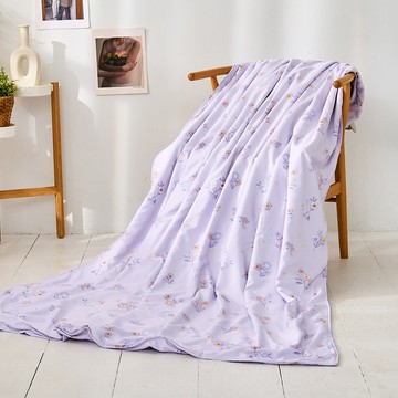 J-bedtime 床寢時光 台灣製天絲萊賽爾石墨烯涼被 RMG7882M  愛麗絲 紫色  195 x 150cm