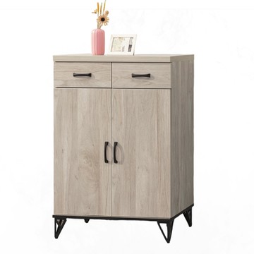 文創集 邁可森2.6尺二門二抽鞋櫃(二色可選)-79.4x40x107cm免組