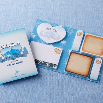 日本北海道白色戀人Ishiya石屋製菓35週年紀念限定巧克力餅乾便條紙n次貼便利貼留言板-現貨絕版品