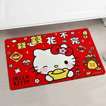 【三麗鷗】開運軟式吸水地墊 錢錢花不完