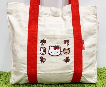 【震撼精品百貨】凱蒂貓_Hello Kitty~日本SANRIO三麗鷗 KITTY 手提包/側背包-環保草莓#78211