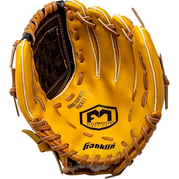 Franklin 菲爾德大師系列棒球手套 右投用 22606  1入  26.67厘米  黃色 黑色