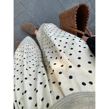 夏季薄款孕婦直筒波點氣球褲孕婦寬松大碼闊腿褲設計感休閑褲抽繩