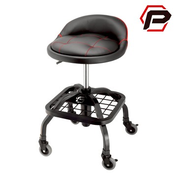 Powerbuilt 舒適工具椅｜腰靠工作椅｜帶煞車靠背功椅｜升降美容椅｜氣壓高低可調｜底部工具置物架｜240338