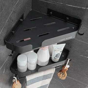 工廠直銷 免運 置物架 浴室毛巾架 收納架 壁掛架 浴室置物架衛生間免打孔廁所洗澡間洗手間墻上壁掛收納架衛浴三角特惠/開立發票 售後保障 特價K1219