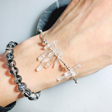 天然水晶925手鍊 水晶手鍊 純銀手鍊 幸運 情人節禮物 手工訂製