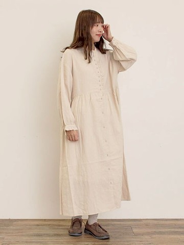 甜美荷葉邊糖果袖排釦連身洋裝(0F001305410) - Samansa Mos2