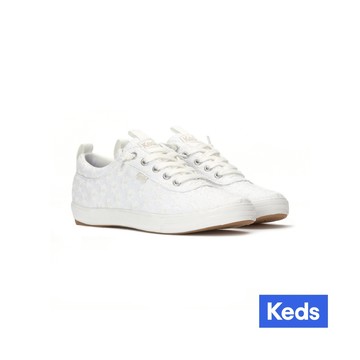Keds CENTER III SLIP ON STARBURST EYELET 限量棉質蕾絲休閒平底鞋 WF68981