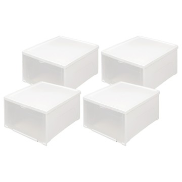 IRIS OHYAMA 愛麗思歐雅瑪 大尺寸收納鞋盒 NSB-L360 3kg  透明  4個