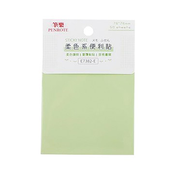 筆樂PENROTE柔色系便條紙/E7382/E款/76x76mm