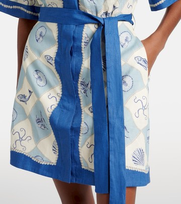 Alémais Printed linen shirt dress