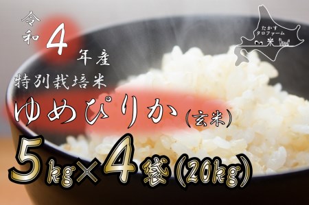 A164 　令和5年産たかすタロファーム（ゆめぴりか玄米・20kg）