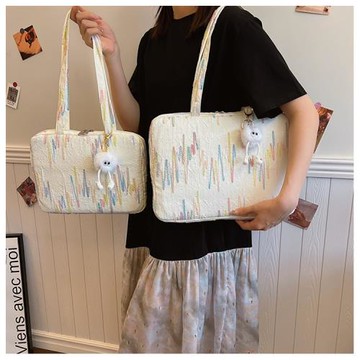 跨境韓國可愛條紋ipad平板手提電腦包ins11/13/15寸筆記本收納包