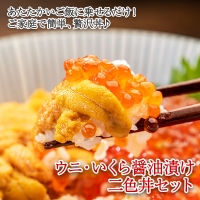 1765. 無地熨斗 ウニ チリ産 冷凍 いくら 二色丼 のし 名入れ不可 うに 雲丹 イクラ 海鮮 いくら醤油漬け 熨斗 贈り物 贈答用 送料無料 北海道 弟子屈町