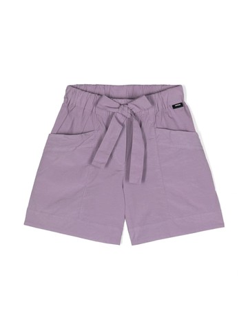 Aspesi Kids - bow-detailing shorts - kids - Spandex/Elastane/Cotton - 8 yrs - Purple