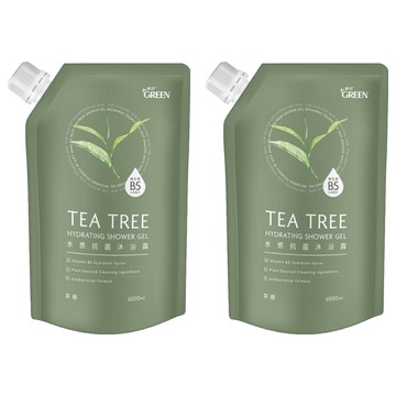 GREEN 綠的 水感沐浴露 茶樹  2個  1L