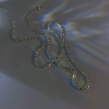 925純銀米粒項鏈女年新款lucky鎖骨鏈脖子配飾奢感飾品頸鏈夏