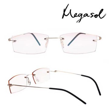 MEGASOL 濾藍光抗UV時尚男女中性變色老花眼鏡中性款-760