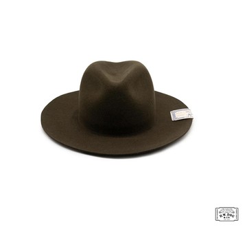 H.W.Dog&Co.Travelers Hat美麗諾毛料升級版中折帽(墨綠)