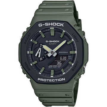 CASIO 卡西歐 G-SHOCK 街頭軍事系列八角電子錶 1212購物節 送禮推薦-軍綠 GA-2110SU-3A