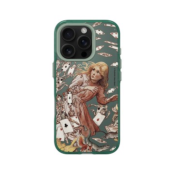 iPhone 16 Pro Clear 憂墨綠 - The British Library - 愛麗絲夢遊仙境