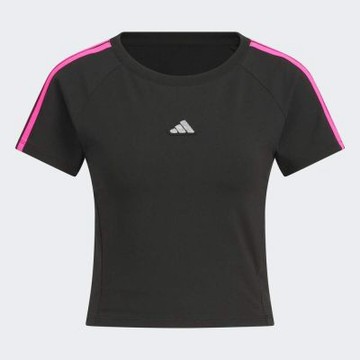 Adidas 愛迪達 Dce Baby Tee KS0279 女 T恤 運動上衣 休閒短袖 黑 亞版 短版