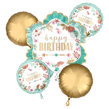 生日氣球 Set 5 5件組  花草系  1組