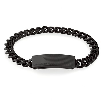Calvin Klein CK Architectural Lines 簡約手鍊 母親節送禮推薦-黑 35000418