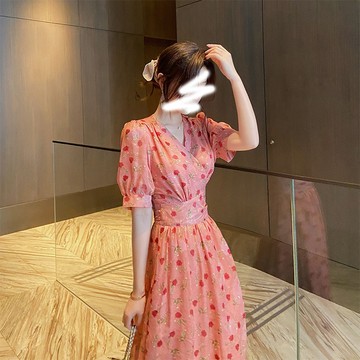 ParrotFashion 一片式洋裝 法式高級洋氣時尚高級感雪紡提花一片式洋裝2023新款氣質裙子女