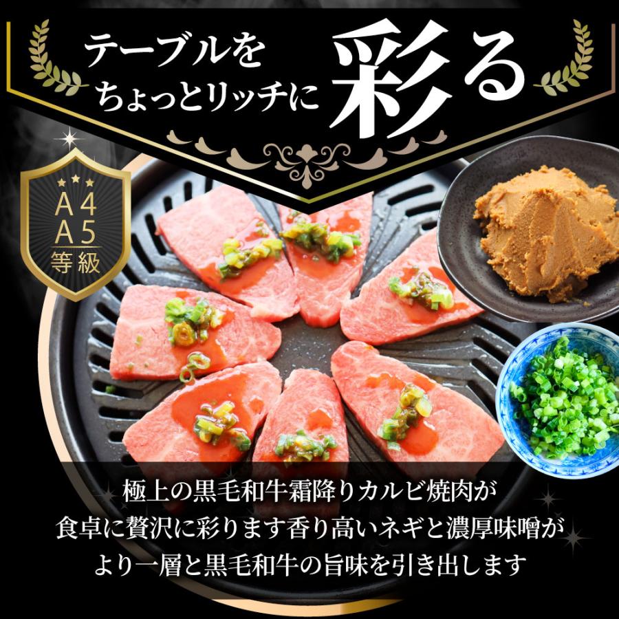 A4,A5等級 特選 黒毛和牛 カルビ焼肉 250g  ねぎまみれ 旨辛味噌ダレ ギフトボックス付 牛肉 肉 お歳暮 ギフト 食品 お祝い  霜降り 贅沢 黒毛 和牛