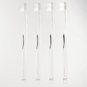 日本製免沾牙膏 奈米礦物牙刷 V型牙醫款 2入優惠組 (4色可選） 黄色x2入