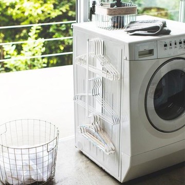 日本山崎實業 yamazaki衣架收納神器洗衣機側邊磁鐵毛巾置物架