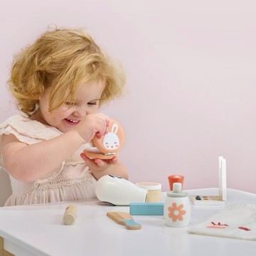 🚚快速出貨【美國 Mentari】跳跳小兔彩妝組(木製玩具/角色扮演/扮家家酒)