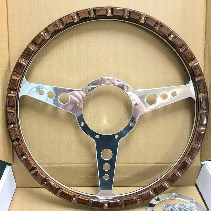 カスタム アルミ racerS ステアリング 黒革 9穴 約35φ 14インチ 