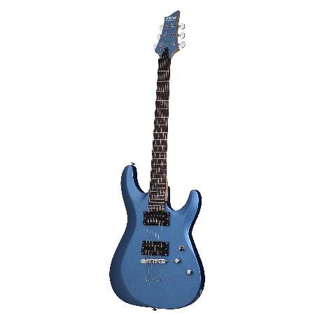 Schecter シェクター 431 C-6 Deluxe Solid-Body エレキギター, Satin Metallic Light Blue エレキギター エレクトリックギター （並行輸入）