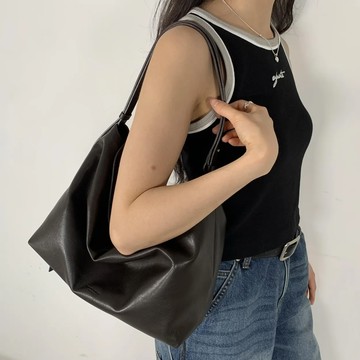 韓國製 Bucks & Leather 多揹法調節 磁扣包 羊皮 大 (三色） - 咖
