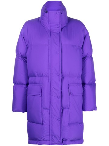 STAND STUDIO - Edna zip-up quilted puffer jacket - women - Polyester/Polyester/Feather Down - 38 - Purple