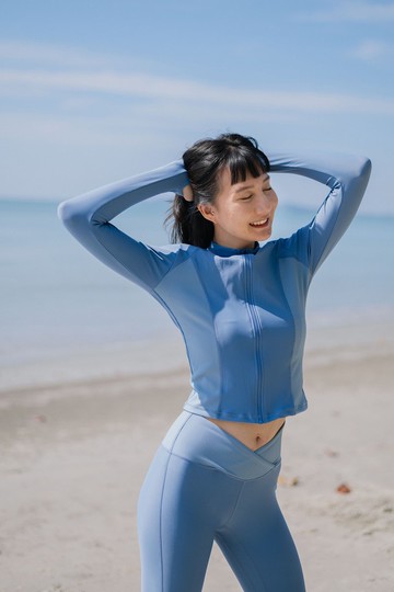 EMMA - 藍色 / 泳裝短版外套緊身褲 / MAILLOT CO.