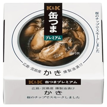 K&K 罐頭 燻牡蠣 燻製油漬 50g 日本產  1罐