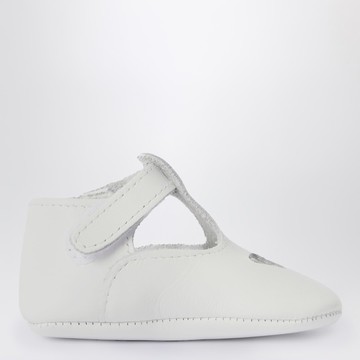White Baby Shoe in Nappa Leather