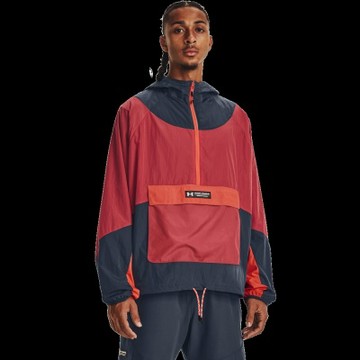 【UNDER ARMOUR】UA 男 Rush Woven 半開襟連帽套頭衫 1377183-044