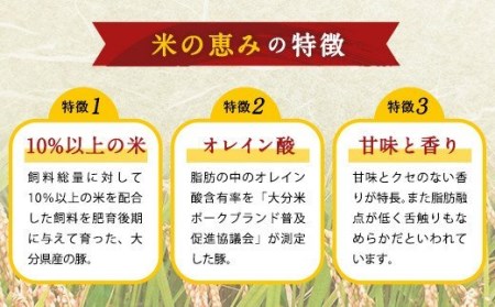 大分県産ブランド豚「米の恵み」こま切れ 6kg 切り落とし モモ 肩