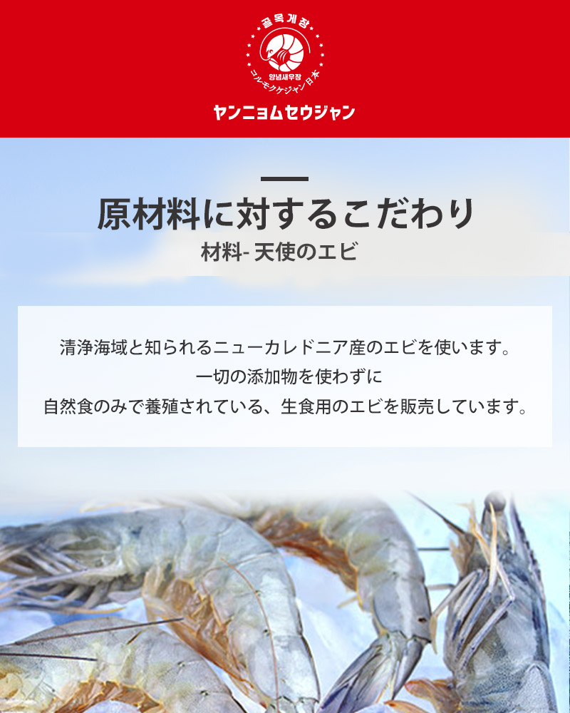 [新規登録イベント 10% OFF] ヤンニョムセウジャン エビ10尾 タレづけセウジャン タレづけエビ ヤンニョム セウジャン エビ 海老 韓国料理 韓国食品joyfood