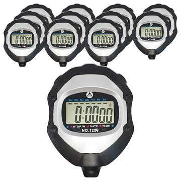 LEAD 利得 電子碼錶 NO.1228  黑色 + 銀色  12個