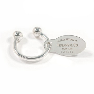 【日本直送 二手美品】蒂芙尼 TIFFANY&Co. 鑰匙圈 橢圓標籤 鑰匙圈 Return to Tiffany 銀 925