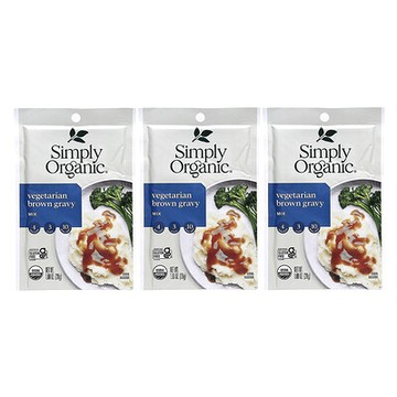 Simply Organic, 素食棕肉汁粉，3 包，每包 1 盎司（28 克）