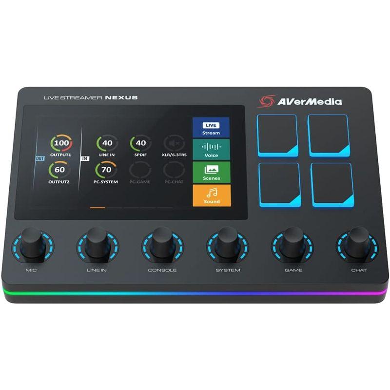 AVerMedia LIVE STREAMER NEXUS AX310 オーディオミキサー  配信者向けコントロールセンター DV602