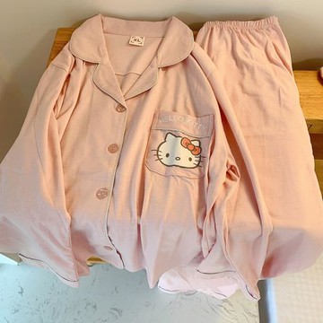 hellokitty睡衣女春秋季純棉長袖可愛秋冬天家居服兩件套裝冬季