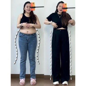 胖mm大碼西裝褲女秋季小個子垂感直筒褲梨形身材高腰顯瘦闊腿褲子